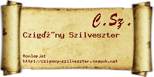 Czigány Szilveszter névjegykártya